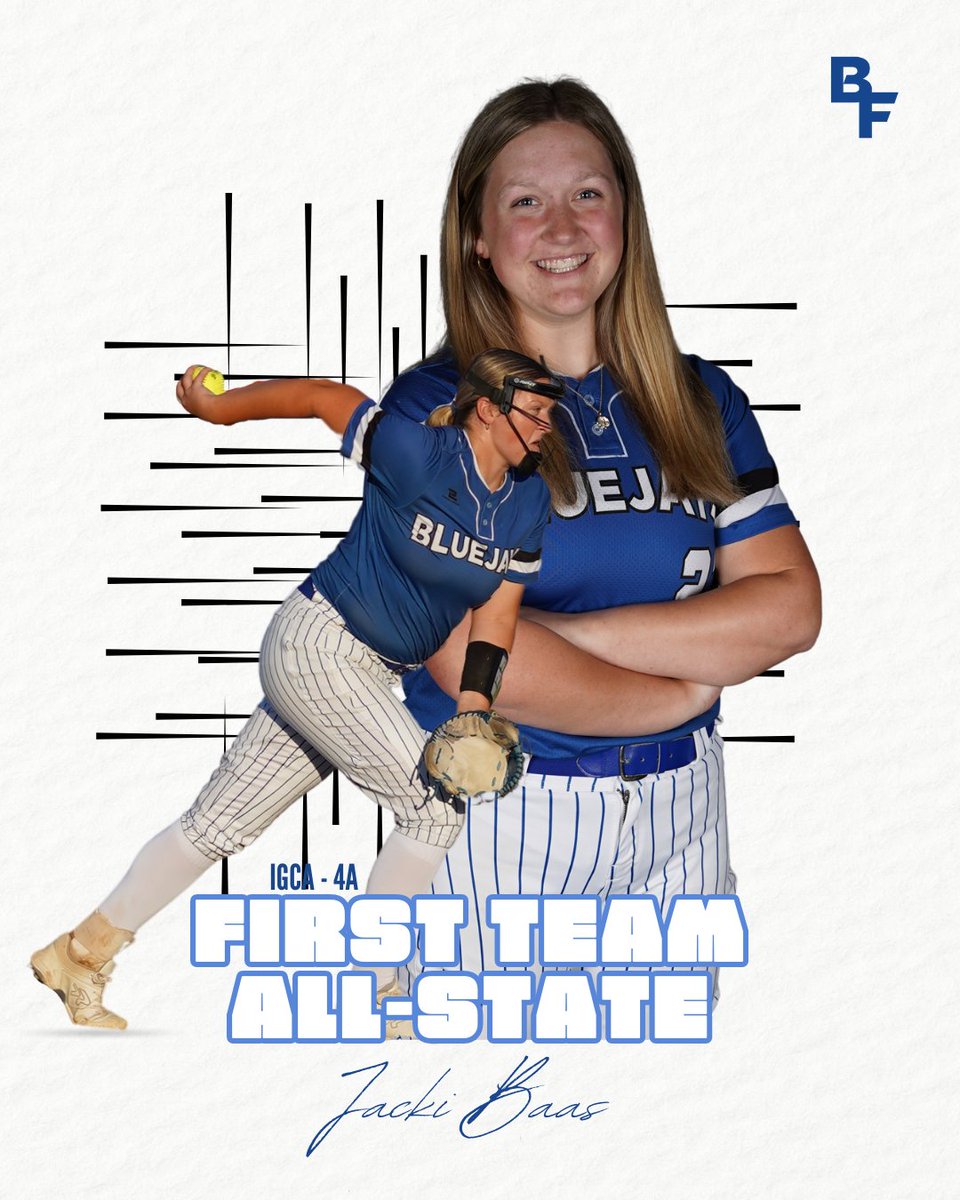 BluejayDigital's tweet photo. Jacki Baas is a 4A First Team All-State selection! https://t.co/9hnLJTyDxC