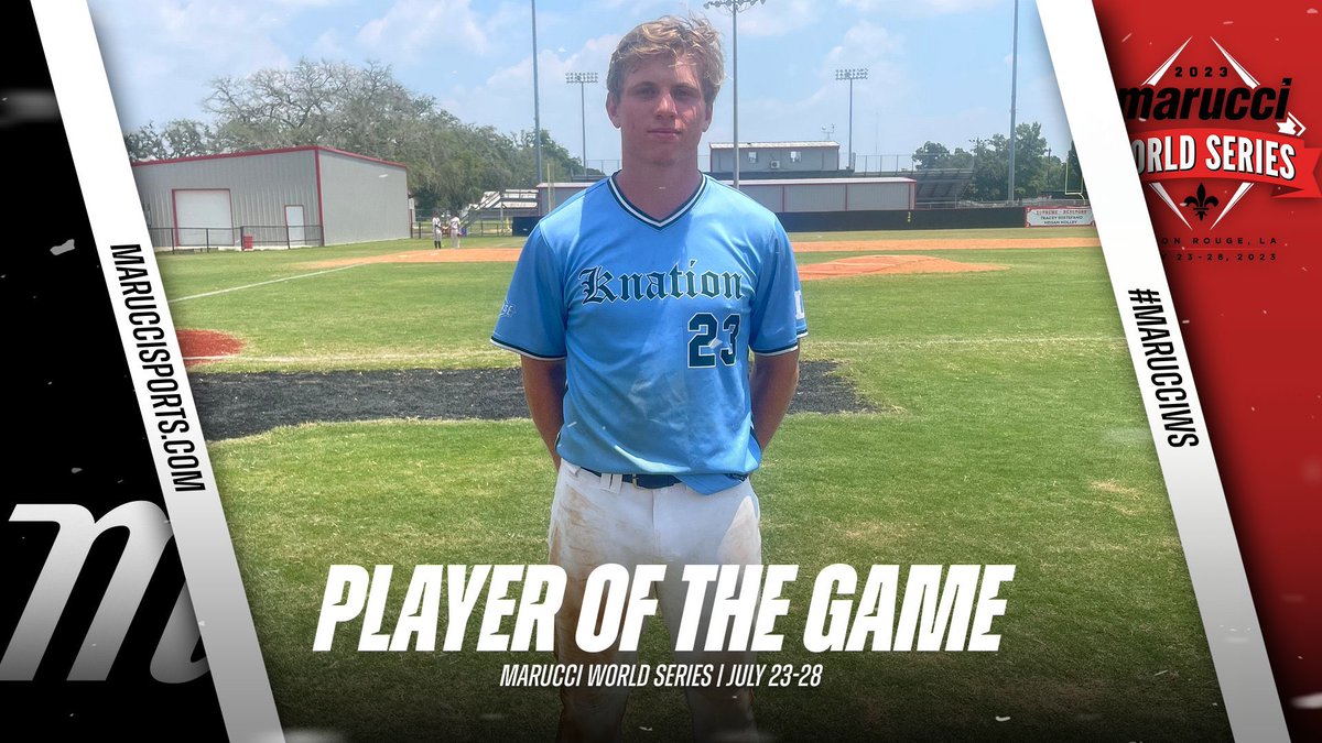 ⭐️ PLAYER OF THE GAME ⭐️

Micah Wascom: 2-3 2B 2RBI

Summer Team: <a href="/knightknation4L/">Knights Knation #4L</a> - 17U National

#MarucciWS 
<a href="/MarucciSports/">Marucci</a>