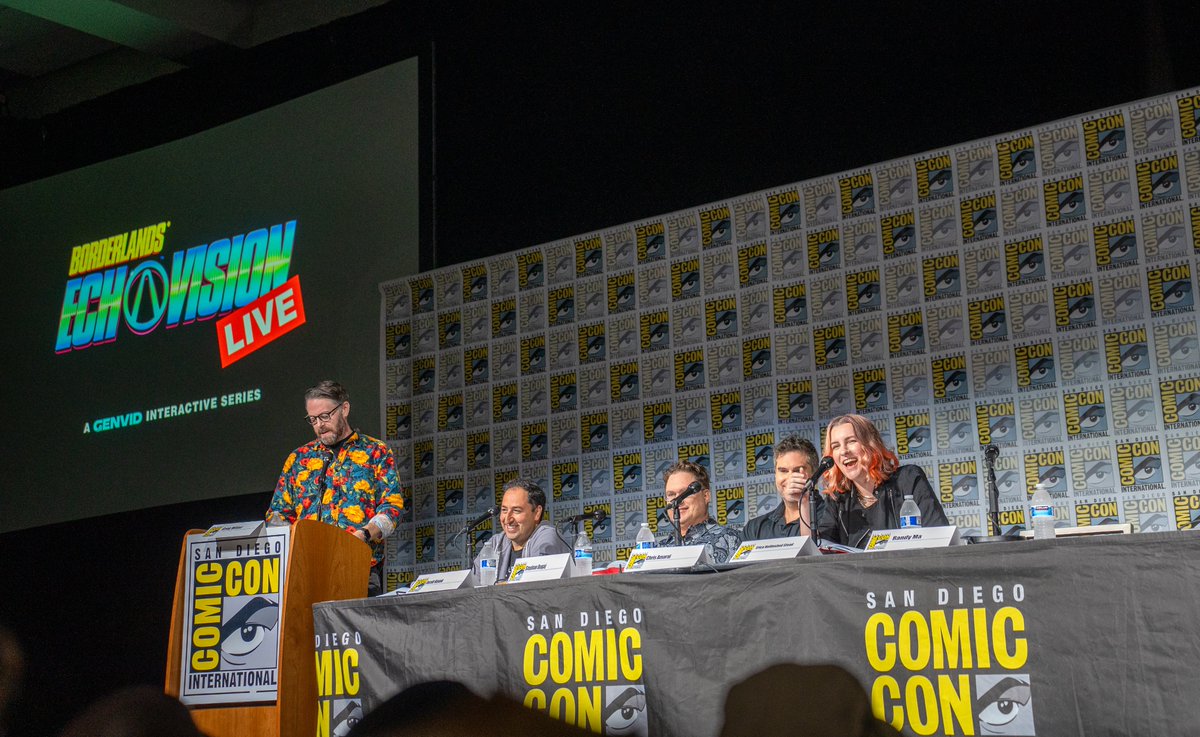 GenvidEnt's tweet photo. Thank you to everyone who attended our panel at #SDCC2023. We broke a ton of news including #BorderlandsEchoVisionLive, a Genvid Interactive Series. https://t.co/TdXwNwJboQ
