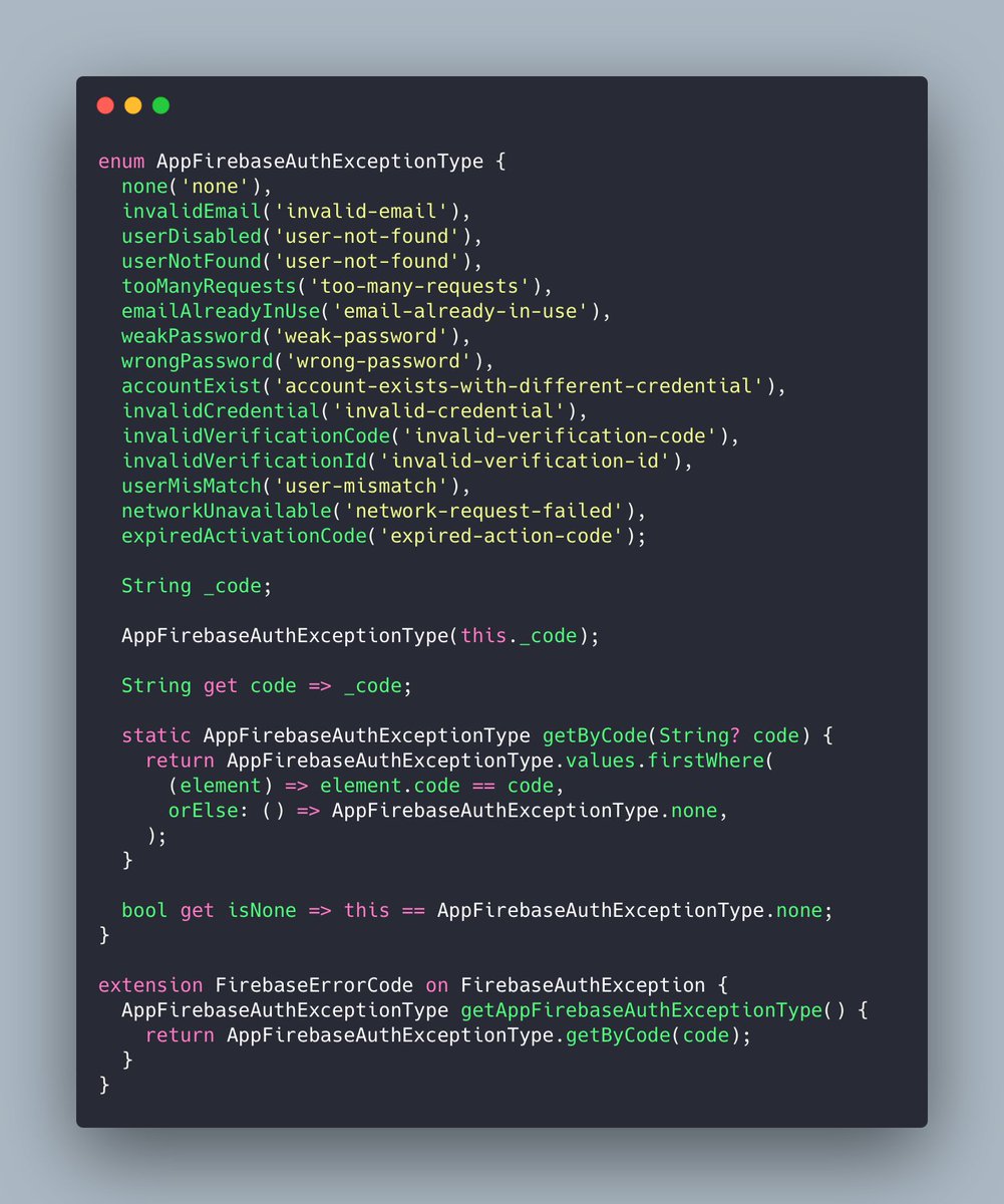 melvinsalas's tweet photo. @precious_tagy You could also enrich your enum with a code attribute 🤔 https://t.co/NdlVCqmiEb