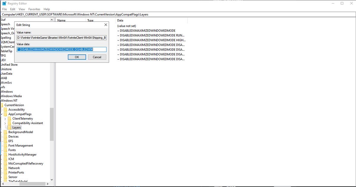 SkiiohTweaks's tweet photo. 🚨ATTENTION! GAMERS make sure you guys DISABLE DWM for your GAMES!

Open Regedit and PASTE in:
Computer\HKEY_CURRENT_USER\Software\Microsoft\Windows NT\CurrentVersion\AppCompatFlags\Layers

From here find your GAME.EXE &amp; Double Click then ADD
DISABLEDWM Restart PC &amp; enjoy! https://t.co/uwIJnQ8mhe