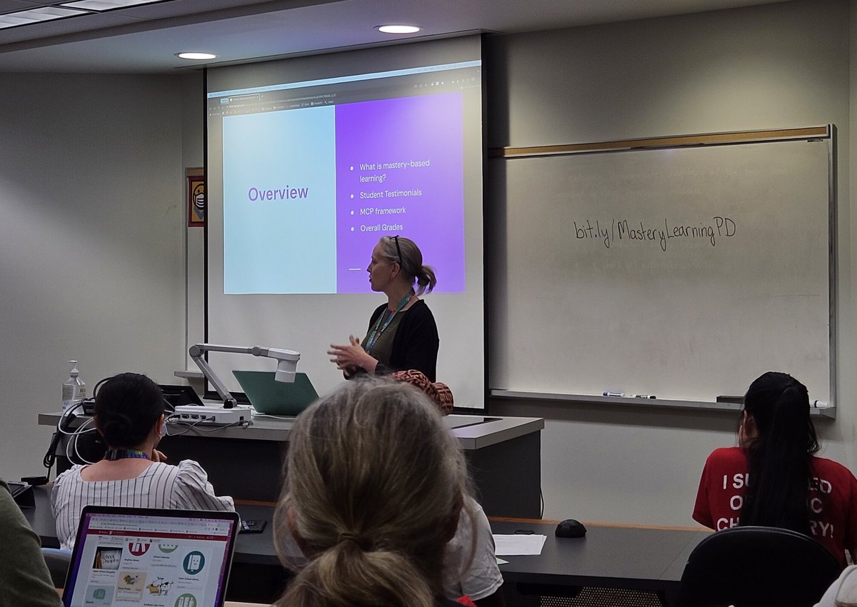 <a href="/dr_r_johnson/">Rachel Johnson</a> <a href="/EduGals/">@EduGals</a> Learning about Mastery Based Learning at #ChemEd2023.
