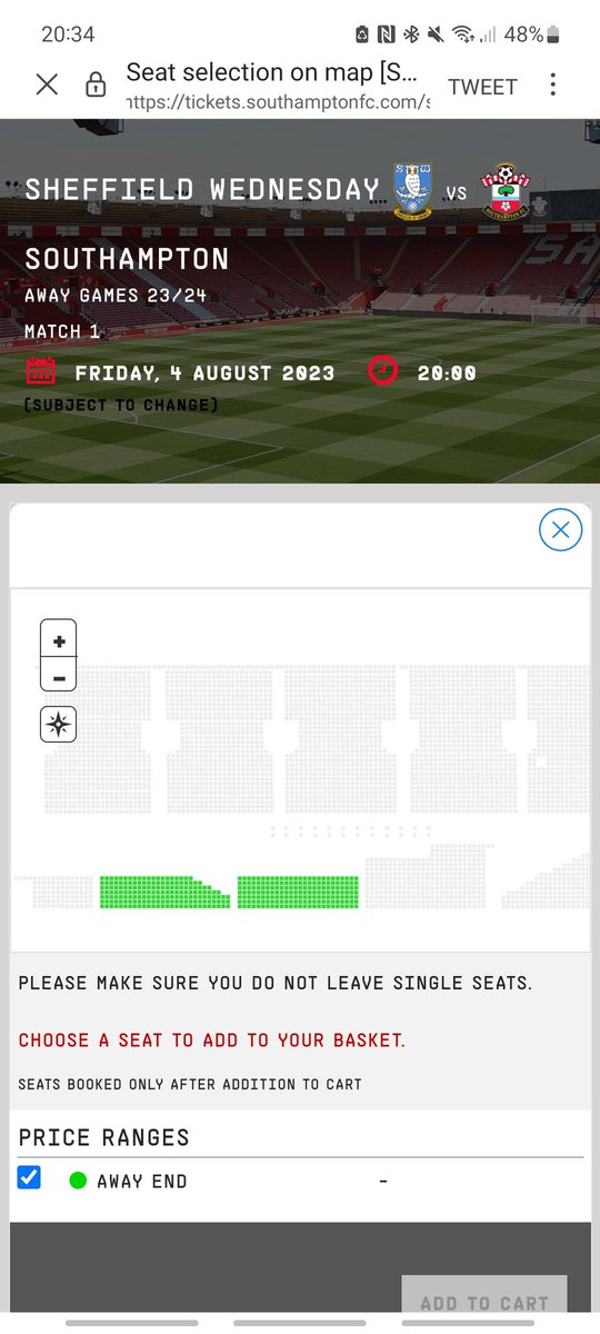 Couple of hundred more #saintsfc tickets available for next Fri!