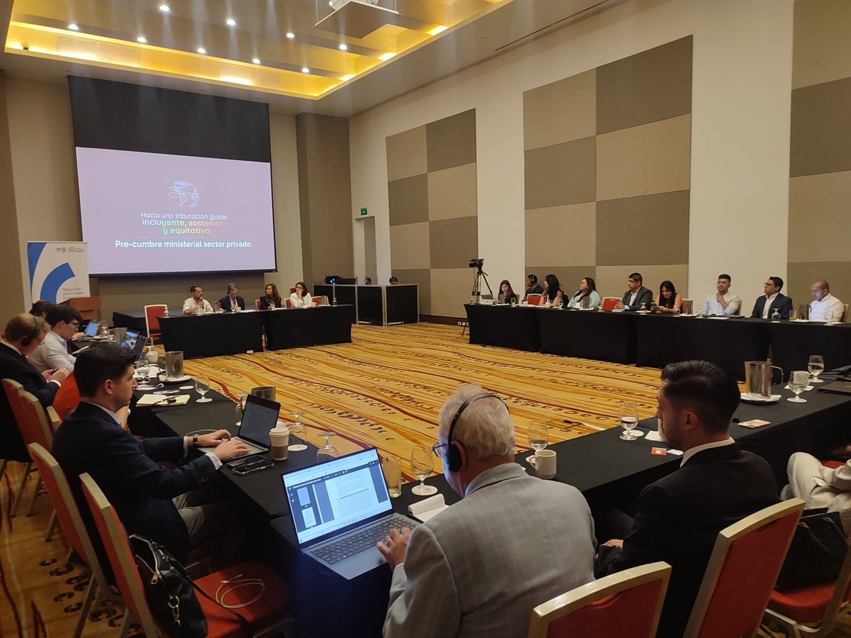🌐 Hoy celebramos la Pre-cumbre ministerial con el sector privado, la cual se realiza en el ámbito de la Iniciativa de #Tributación #Global: fiscalidad y justicia distributiva promovida por el Ministerio de Hacienda y Crédito Público de Colombia - <a href="/MinHacienda/">MinHacienda</a>.