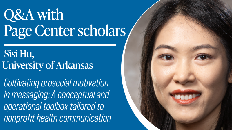 Building a toolbox for prosocial health messaging – Scholar Q&amp;A with <a href="/dr_sisihu/">Sisi Hu</a> 
bellisario.psu.edu/page-center/ar…