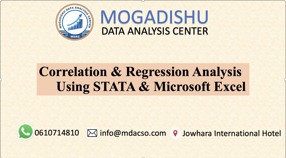 mdacso's tweet photo. @mdacso  announces a mentorship program that will provide a set of foundational statistical modeling tools for data Analysis using STATA &amp; Ms. Excel. to participate  click on the link below #MdacSomalia #STATISTICS #CapacityBuilding
https://t.co/mNOwccyzBn https://t.co/zFWdH02kJc