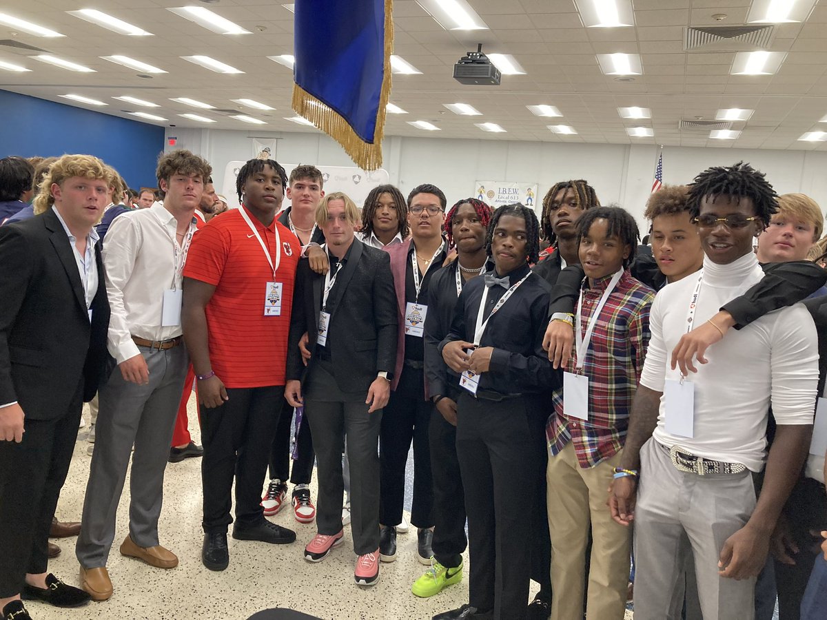 scoreatlanta's tweet photo. State Finalist @RedElephant_FB just might have the best fits here today 💧

#GAHSFootballMediaDay 
@RustyMansell_ @MansellKaylee @najehwilk @CraigSagerJr https://t.co/3AKAawWZZf