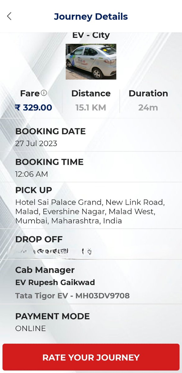 AChhadava's tweet photo. @cabecarsindia I just took a ride with Cab-E. The ride estimate while booking was shows as ₹232 while at the end of the trip I was asked to pay ₹329 which is almost ₹100 extra. I waited for almost 19mins only to experience cabE and I must say I'm highly disappointed. https://t.co/OqEdLHIHK5