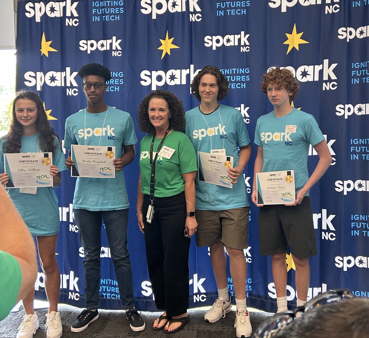CTE_Chatham's tweet image. Congratulations to our students that attended the Spark NC Tech Creative Summit! Our students received recognition for their innovative work, creativity and contribution. We are so proud of these outstanding students! @ChathamCoSch