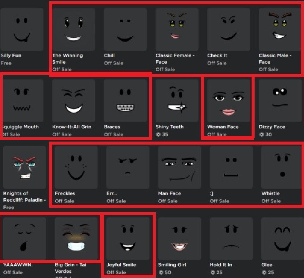 roblox faces that will go limited｜TikTok Search