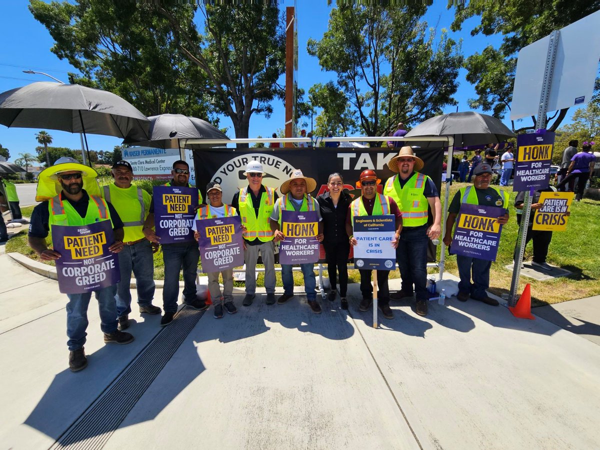 The Nor Cal Carpenters are standing in solidarity again today with our @seiu_uhw Brothers and Sisters at multiple Kaiser locations across Northern California. We are committed to fighting for health and welfare benefits and defending ALL worker's rights. #UnionSolidarity… https://t.co/qG7syH0C2d https://t.co/RihnqCA4WX