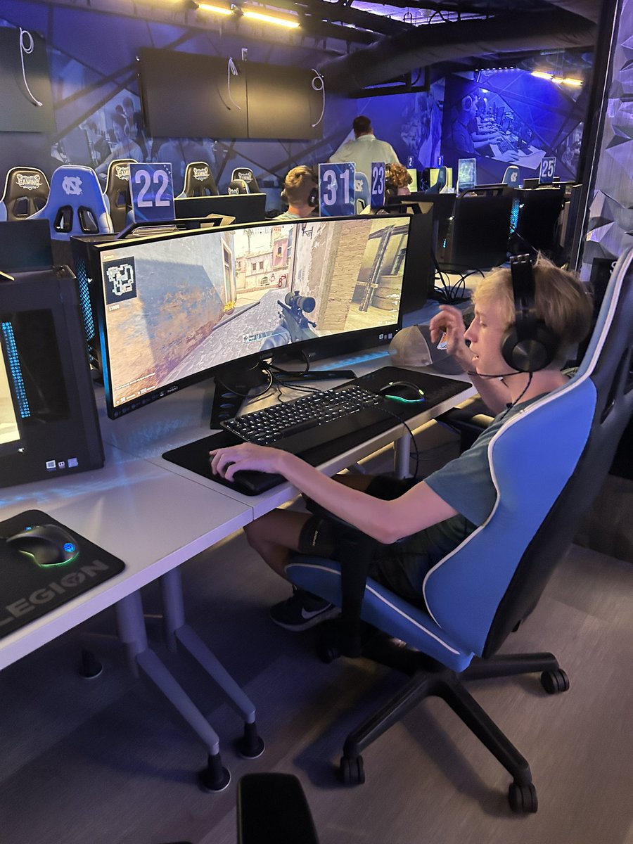 CTE_Chatham's tweet image. Our IT Tech Team Interns went on a field trip to UNC Chapel Hill’s Gaming Center today. Students learned about careers within the gaming industry and about the opportunities with E Sports. Students loved having some time to “explore” the amazing gaming lab! @ChathamCoSch @NCBCE