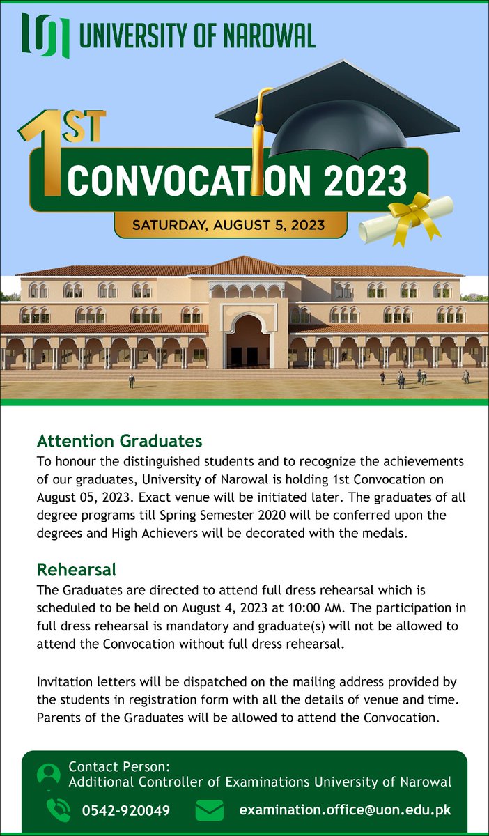 haseebuon's tweet photo. 1st Convocation of University of Narowal @UONoffical @betterpakistan @hecpkofficial @MBalighurRehman @BalighUpdates @GovOfPunjab https://t.co/V2CAWBZAkR