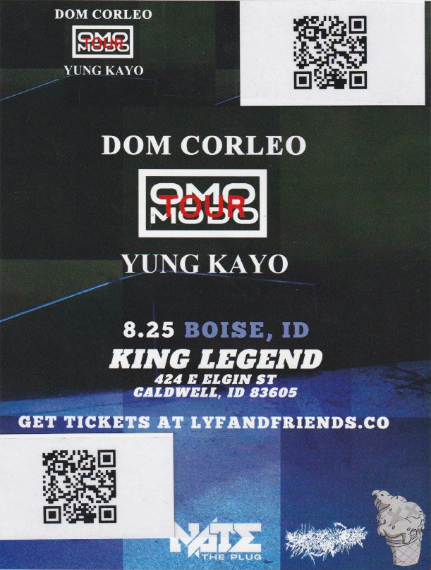 NateThePlug1's tweet image. Announcing special guest tomorrow! 🚨If you want to perform at this show DM me ✉️🎤 We are taking submissions! @lyfandfriends #domcorleo #omotour #boise