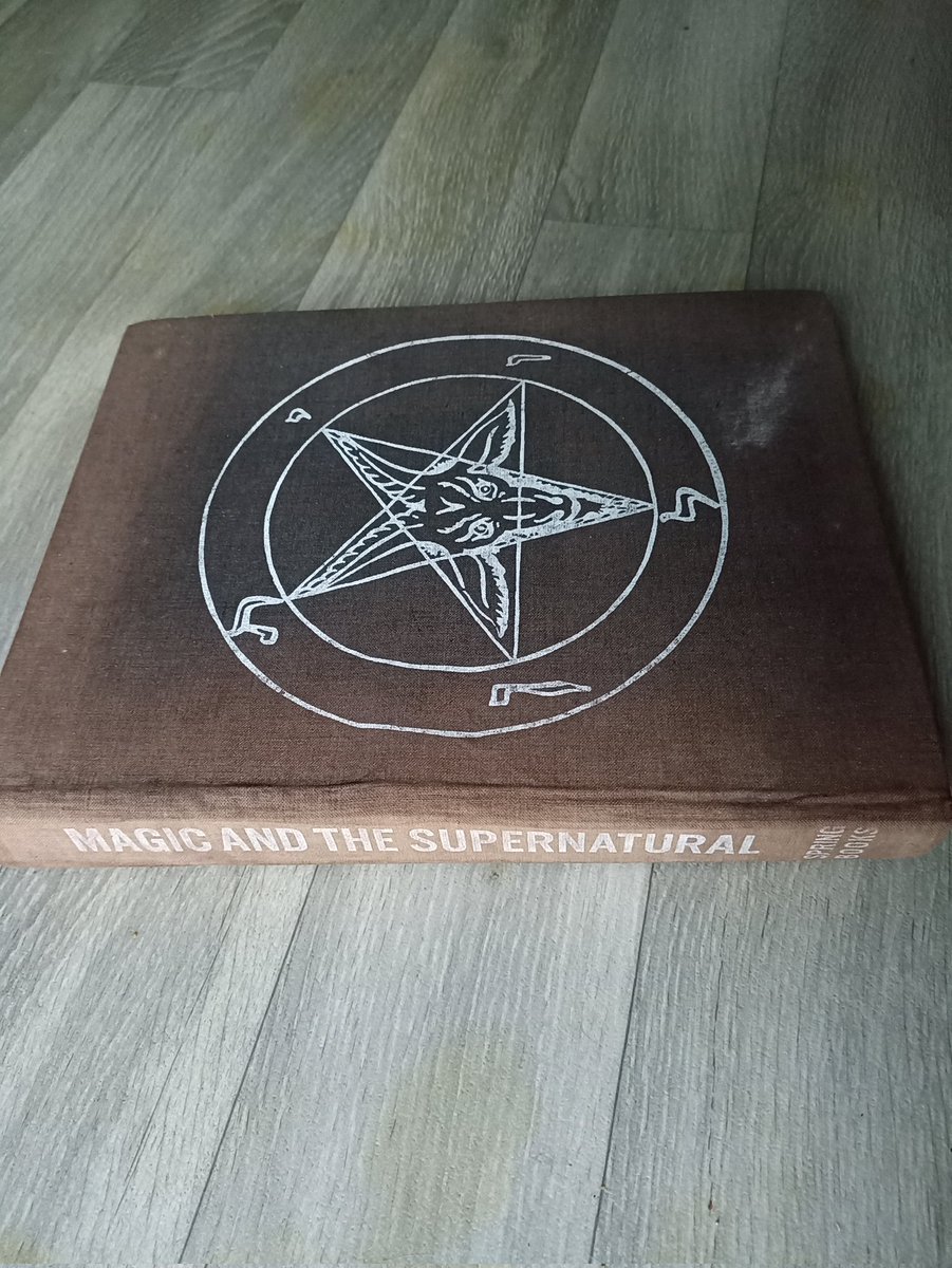 PJRose2's tweet photo. Thift store satanic (kind of) book day! English translation first edition - the cover is no longer black unfortunately https://t.co/YQuev9OQkl