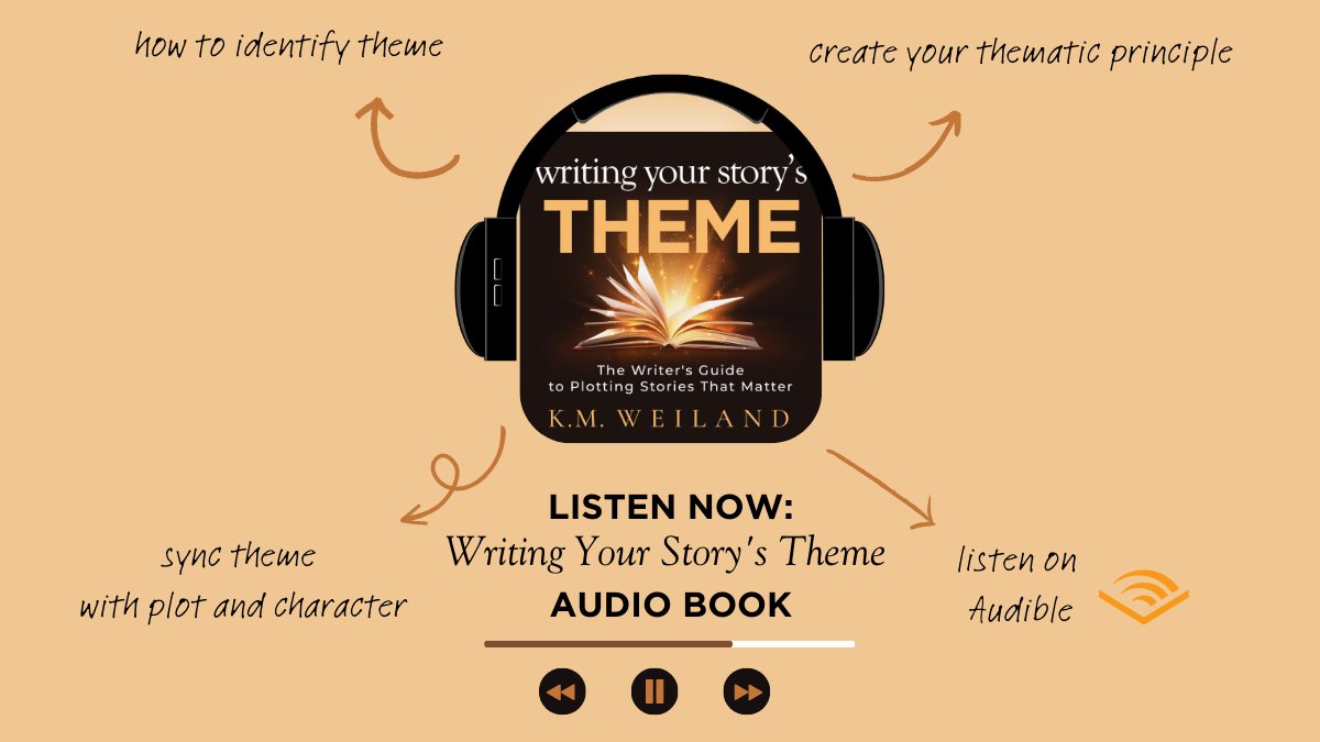 KMWeiland's tweet photo. Get it on audio!
Learn the simple formula to identify (or plan) your story's best-fit theme and sync it with plot and character arcs.
https://t.co/B4dO4bmaWh
#Theme #WritingTheme #AmWriting #WritersLife #Writetip #writer #writerscommunity #writers #writerslife https://t.co/738xOMX9Cu