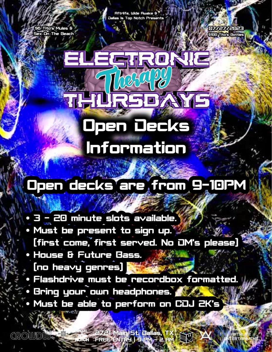 Wide_Awake_Ent's tweet photo. Who’s read for the weird shit? 
Wookster and all 🔥are bringing all of the weirdness!
Pull up to @ET_DFW tomorrow for bass Thursday!! https://t.co/o0zvZqeo4f