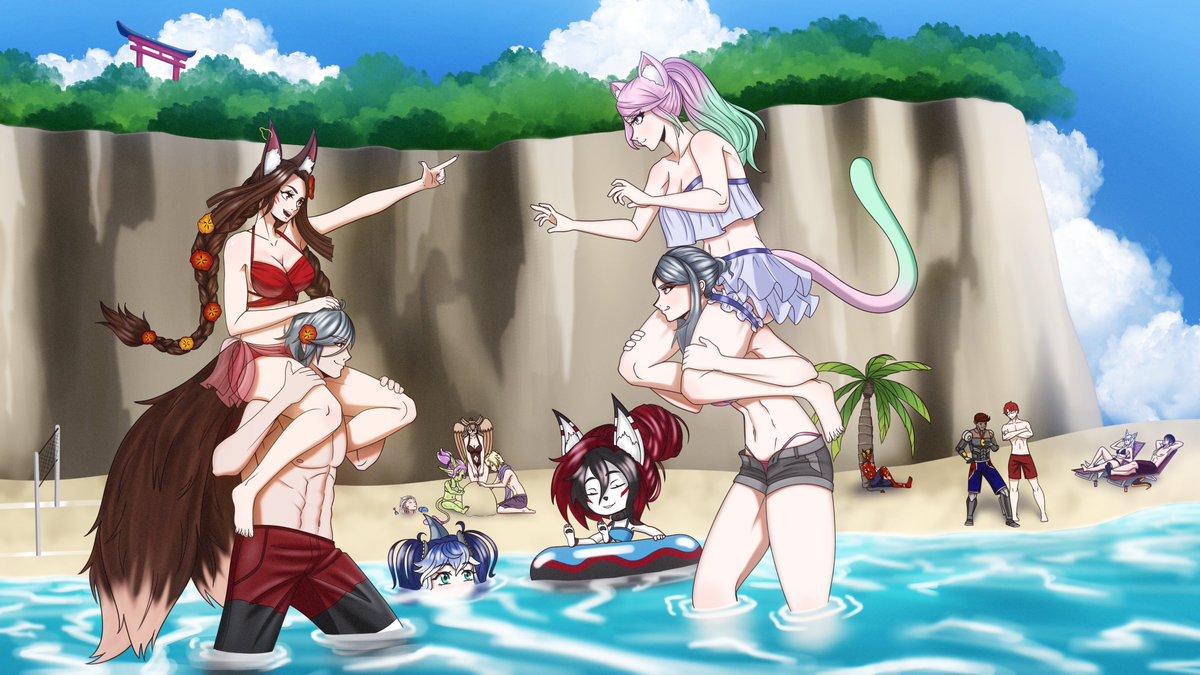 "Alright, Red! Let's show Niko &amp; Pink what we've got!"

Happy summer to all the amazing, hilarious, and lovely friends we've gotten to bond with and meme with this past summer. I feel so incredibly blessed to be in this community 🥰Love u guys ♥️

🎨 <a href="/Herostrain/">Herostrain™ ⏱</a>