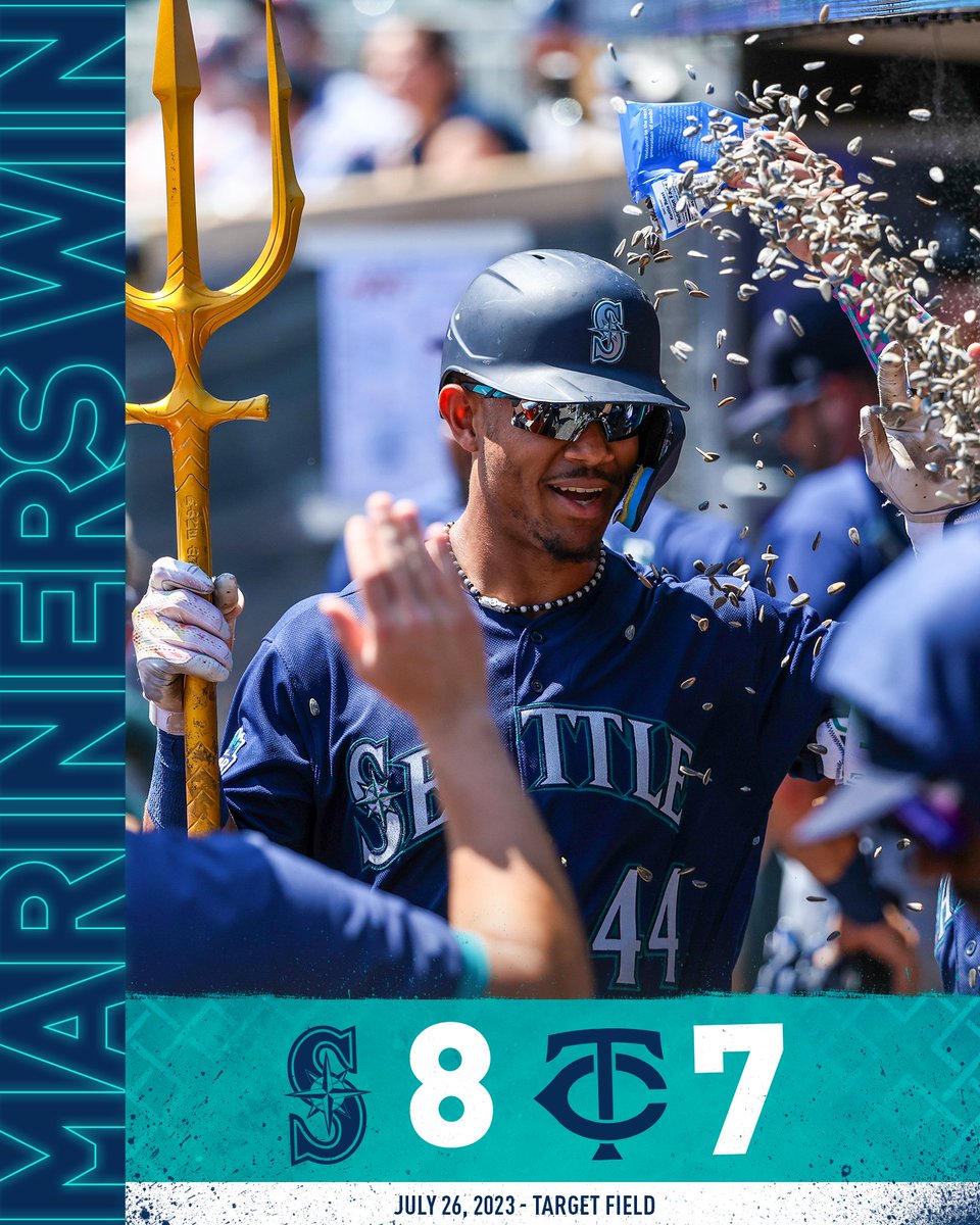 ⚾️ The Mariners Win.
THE MARINERS WIN !!

The Bats Carry Seattle To Victory In Two Straight Games

We are living in the Upside Down. 💯

Go M's 

#SeaUsRise #SEAvsMIN