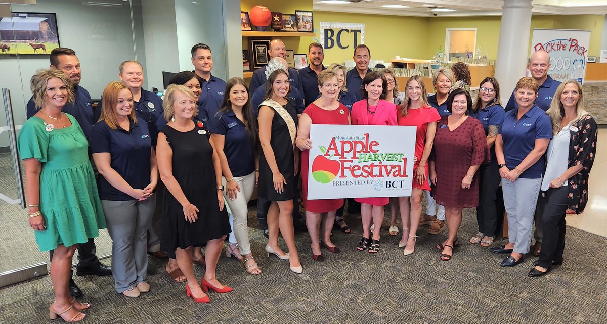 Potomac_Bank's tweet photo. NEWS: BCT is proud to continue our partnership with the Mountain State Apple Harvest Festival as the Presenting Sponsor. For the full press release, visit here: https://t.co/2DLFmqZeLb
#BCTCommunity https://t.co/pn0U2DqWpP