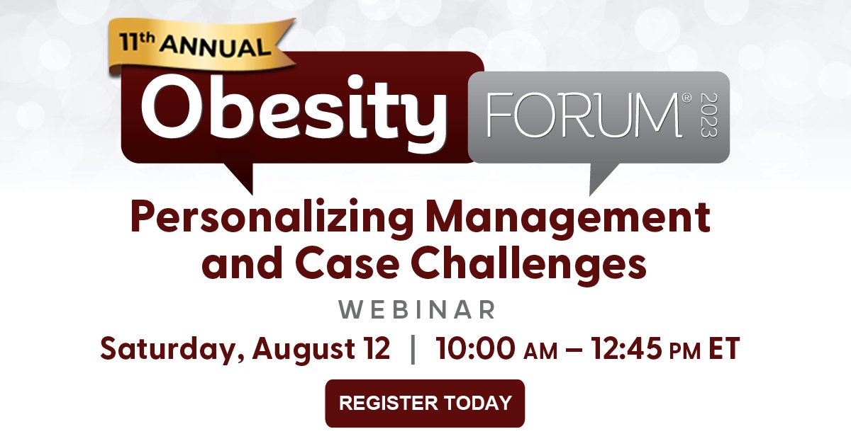VindicoMedEd's tweet photo. Are you registered for #Obesity Forum®? The first of this two part #webinar series kicks off Saturday, 8/12. This session will include a patient's perspective! Registration &amp; more info can be found here >>https://t.co/kWVQIV1nDc #Obesity  @DrRobertKushner @scottkahan @lutherliz https://t.co/8B6DUVL0MM