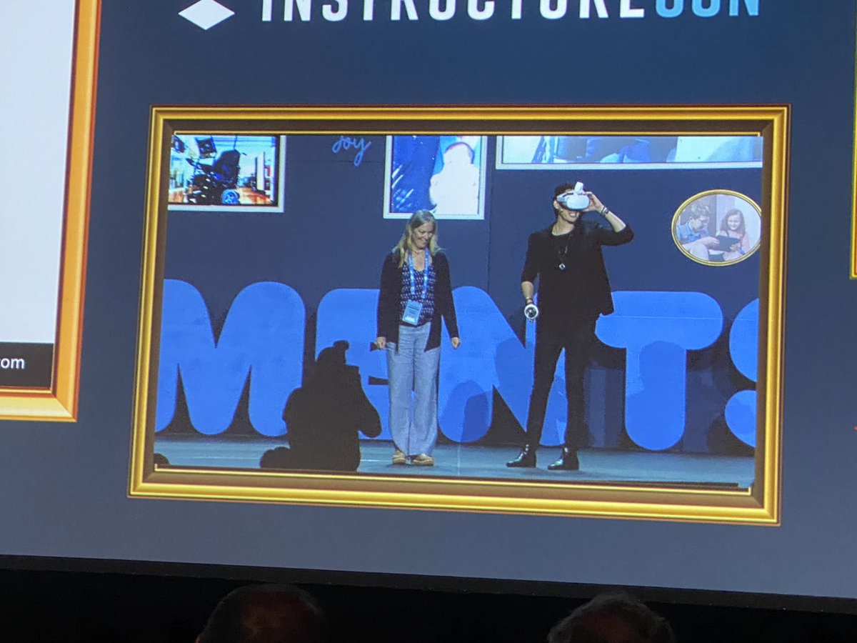 Rosemary_Edu's tweet photo. Can’t contain my excitement that @DocJordy is sharing the “Era of Imagination” using ARVR at #INSTCon23!!!!!  
I have used #ARVR4Littles with #3Ddesign4Littles to impact innovation &amp; #DigitalCitizenship as my big #ConfettiMoment in Edu! 
 #InstSweetSuite https://t.co/LusuOPrmqe