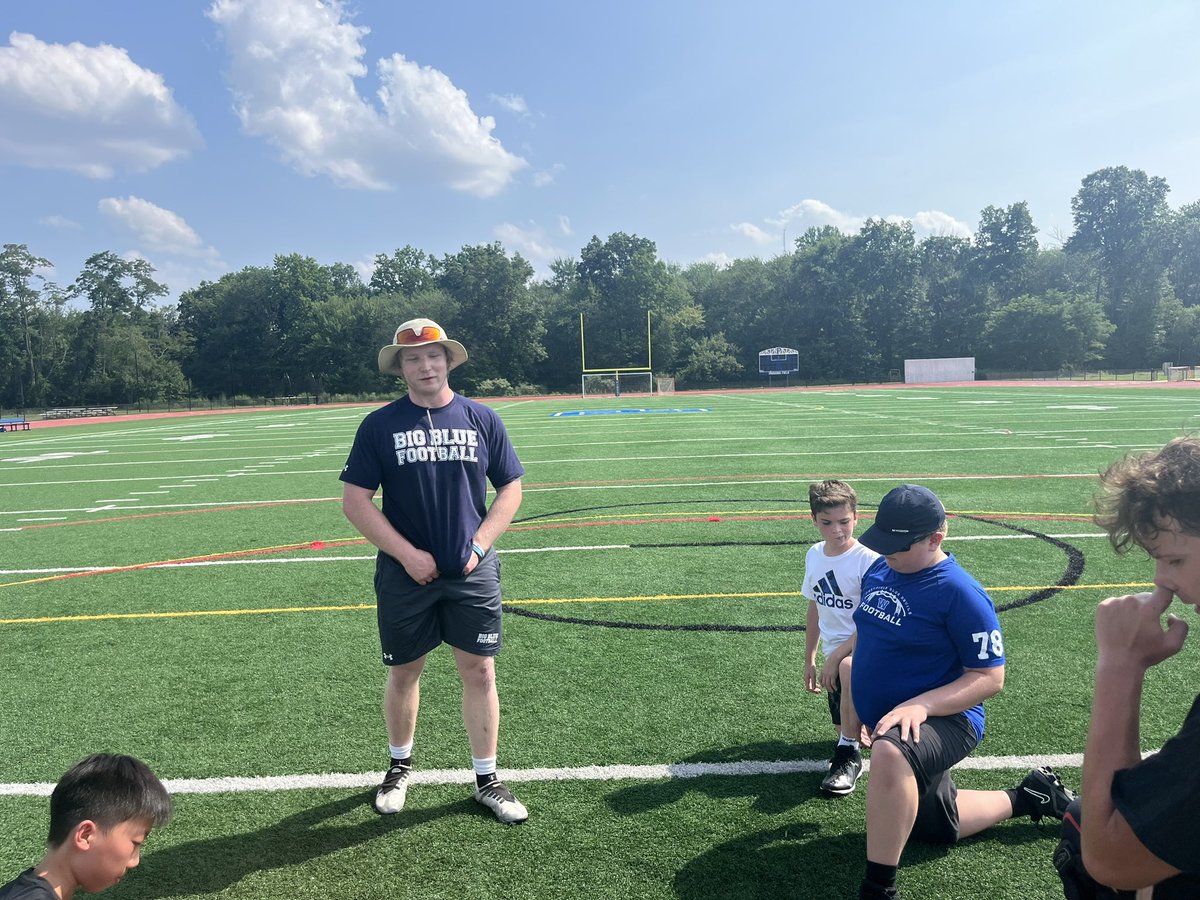 Big_Blue_FB's tweet photo. Pingry Football Alumni and @UofRFootball Freshman @ReiCavanaugh52 talking about his experience in football and what the game has done for him! #TeamOverMe #EAT https://t.co/j9tizW8RVR
