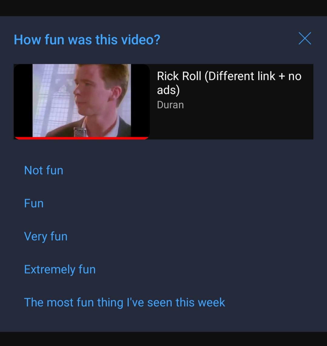 Rick Roll (Different link + no ads) 