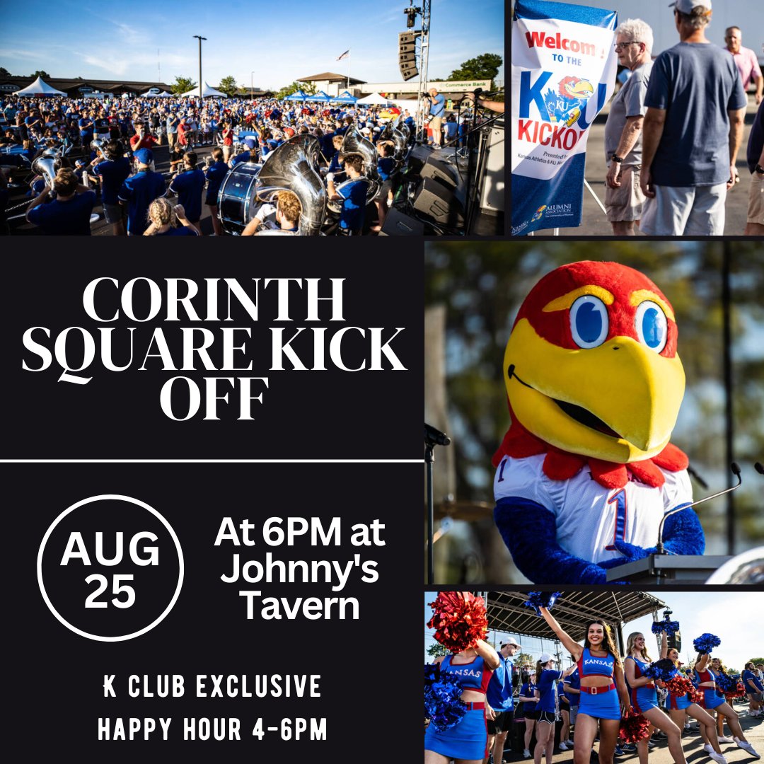 KansasKClub's tweet photo. ๐๐จ๐ซ๐ข๐ง๐ญ๐ก ๐๐ช๐ฎ๐๐ซ๐ ๐๐ข๐๐ค๐จ๐๐
Please join us at Johnnyโs Tavern on August 25th as we get excited for the upcoming football season! https://t.co/z5AxKgF506