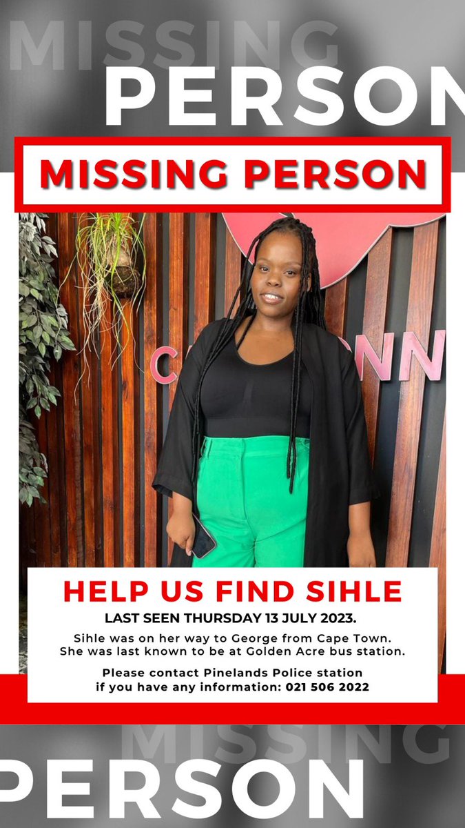 TheVendaGuy's tweet photo. Hey guys. Please be on the lookout for anything you can find out about this.

 HELP US FIND SIHLE. https://t.co/bJR30qzACQ