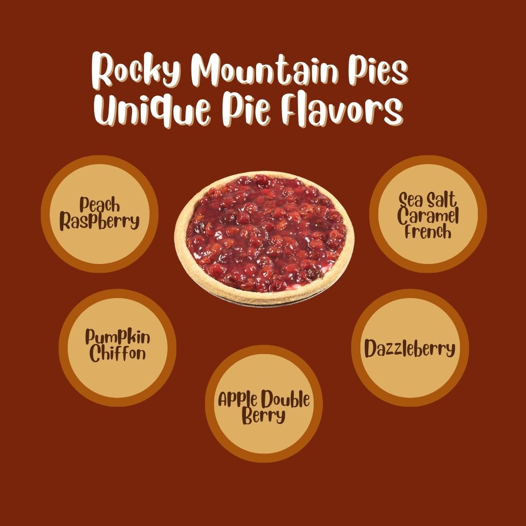 rockymountainP's tweet image. Unique pies we make that we bet you have never tried: 
-Peach Raspberry
-Pumpkin Chiffon
-Apple Double Berry
-Dazzleberry

#pielover #foodiereview #piereview #perfectpie