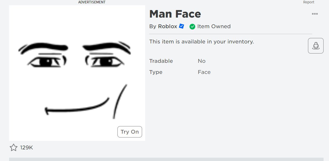 Man face - Roblox