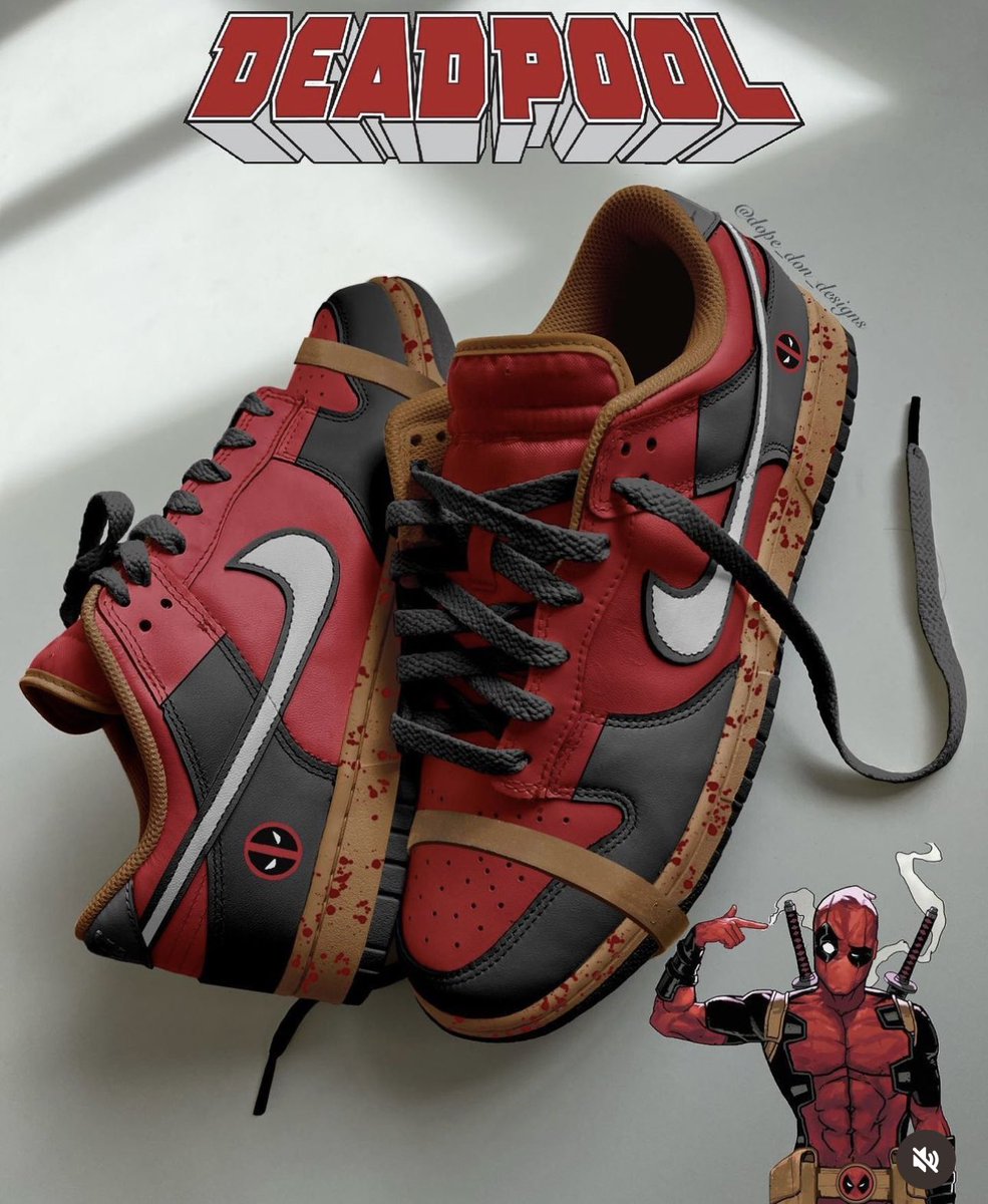 nicekicks's tweet photo. “Deadpool” Dunk Low Concepts🩸 https://t.co/AIWK85l1SM