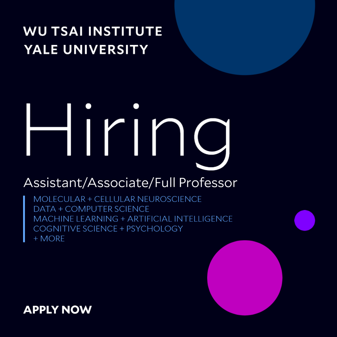 📣📣📣 Faculty hiring: Join our mission to understand human cognition! We invite curious minds across scales, species + methods spanning psychology, biology, data science + more. 📄Apply: apply.interfolio.com/126921 🧠Learn more: wti.yale.edu/opportunities #KnowTogether @Yale