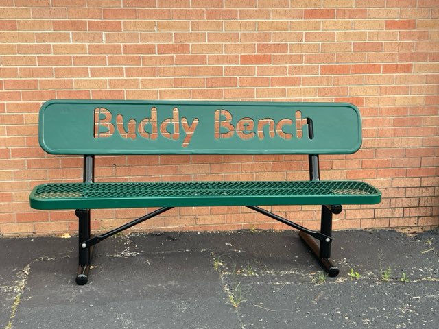 EastAntiochSMSD's tweet photo. We can now officially start the school year. We have our new Buddy Bench on the playground! Thank you @ea_pta @AmandaWetterer and her helpers that put it together! I’m excited to have #pantherpride512 students @theamsd use it! https://t.co/ms1sFS1dvM
