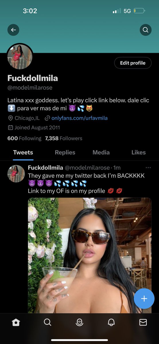 miladripz's tweet photo. Ok go got my original twitter back follow me I won’t be using this one @modelmilarose #follow #mainaccount https://t.co/oBKmJIQmlO