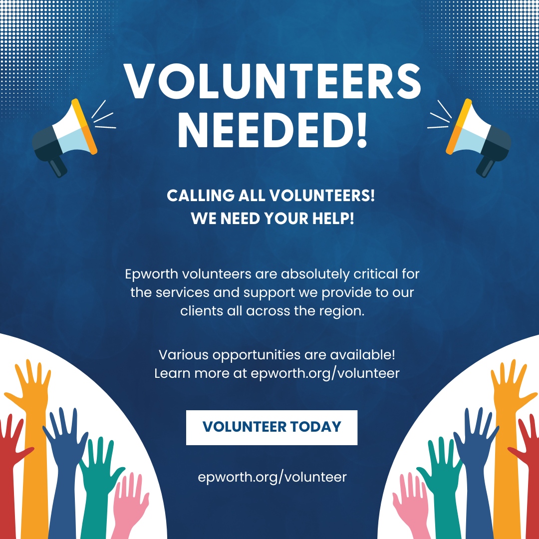Looking for a volunteer opportunity in the St. Louis area? Epworth is the place for you! We have a wide variety of volunteer opportunities for all ages, interests, and availability. Learn more at epworth.org/volunteer #stlouis #nonprofit #stlvolunteer