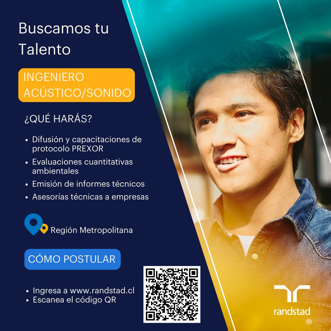 En Randstad nos encontramos en búsqueda de un Ingeniero Acústico para ser parte del proyecto de una importante empresa nacional, el cual será responsable de realizar evaluaciones en terreno a potenciales clientes.
Revisa los requisitos y renta en el link bit.ly/3YdvDZB