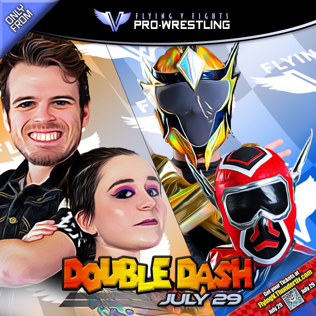Some great matches in store! And another talent announcement on the way tonight!

Get your tickets before this SATURDAYS  event

🎟️: bit.ly/Flying-V-Doubl…