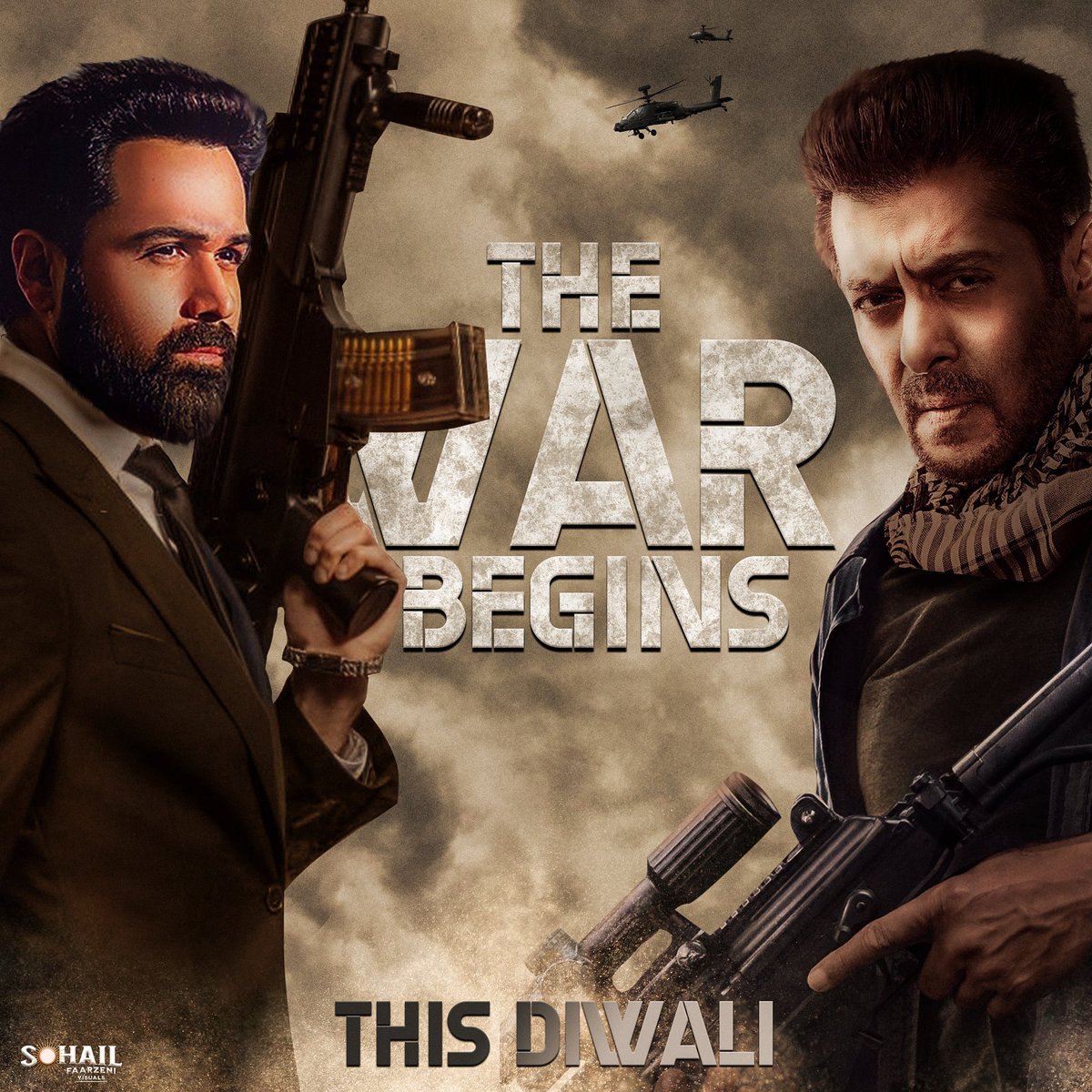 This Diwali records will be broken 🔥 Mass King #SalmanKhan𓃵 and Mass Prince #EmraanHashmi𓃵 are coming together with the biggest action film of Bollywood #Tiger3. Don’t forget to witness the epic battle of, ISI Tiger vs RAW Tiger Tiger 3 on this Diwali 🪔 #EmraanHashmi