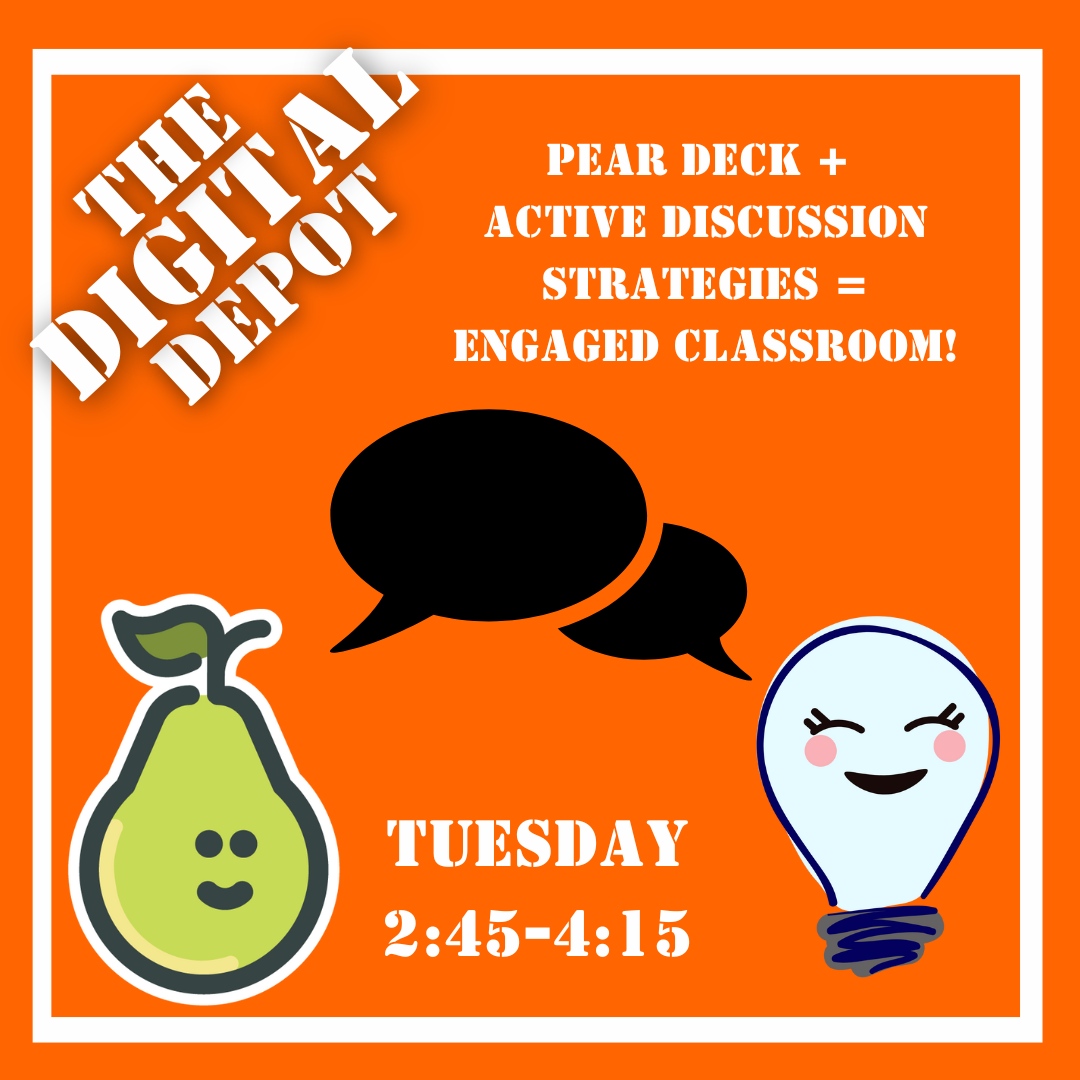 CFBDLS's tweet photo. Come to the DLS Digital Depot in METSA during Optimizing Outcomes and build an engaged classroom with @PearDeck and active discussion strategies. Students will be able to respond in different modalities with this winning combination!
#CFBISD
#CFBDigitalLearning https://t.co/vOME3H37si
