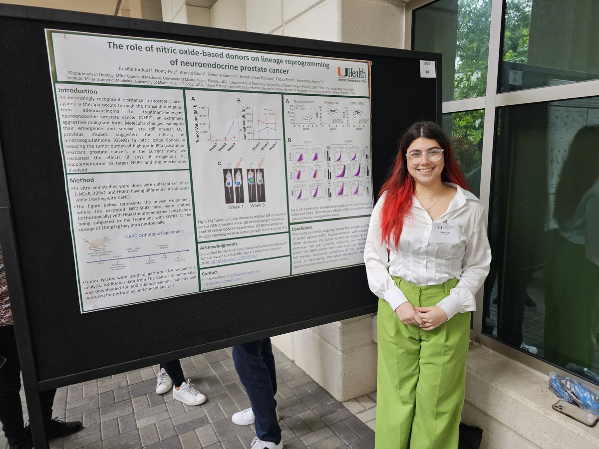 '🎉 Many congratulations to our dedicated #DICR @ACS_Research Scholar on successfully completing her internship and presenting her impactful work on #ProstateCancer research @dsui_miami_uro @SylvesterCancer today. Keep reaching for the stars! 🌟 #FutureOfResearch