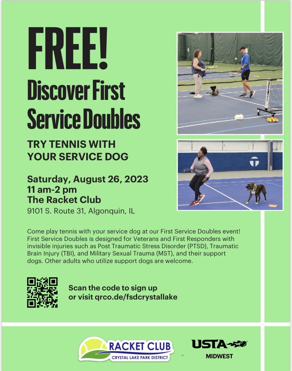 Coming to Crystal Lake in August 🎾<a href="/TheRacketClubCL/">The Racket Club</a> <a href="/USTAMidwest/">USTA Midwest</a> <a href="/USTAWisconsin/">USTA WI District</a>
