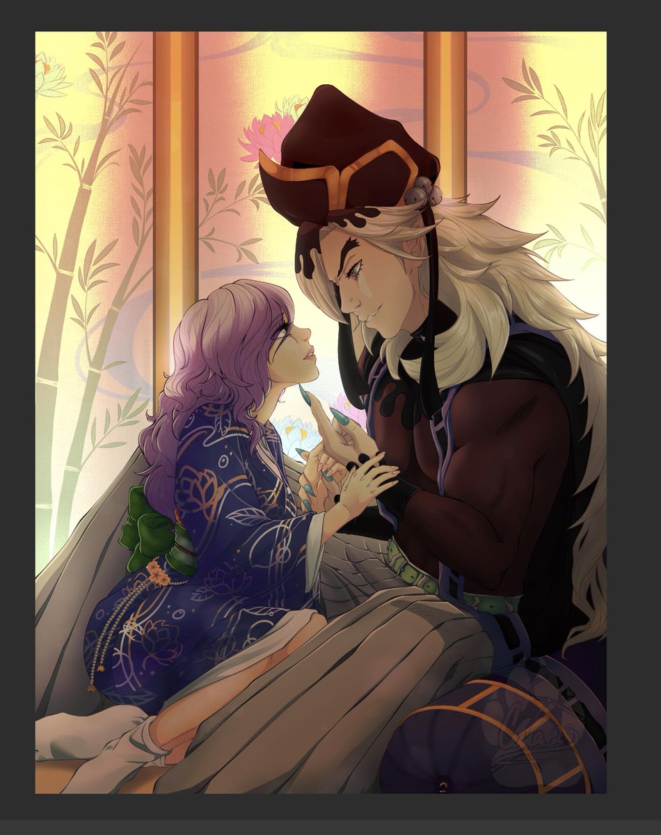 IchigoInumaki's tweet photo. My DoumaxMisaki commission is done! Misaki is my self insert shipped with Douma. I have a story/fic I'm writing. commission done by my friend @Destellis_Art ❤❤❤
Do not steal, copy, repost, edit, or use! My use only.
#douma #doma #uppermoontwo #uppermoondouma #DemonSlayer #KNY https://t.co/DSyEbMnRlO