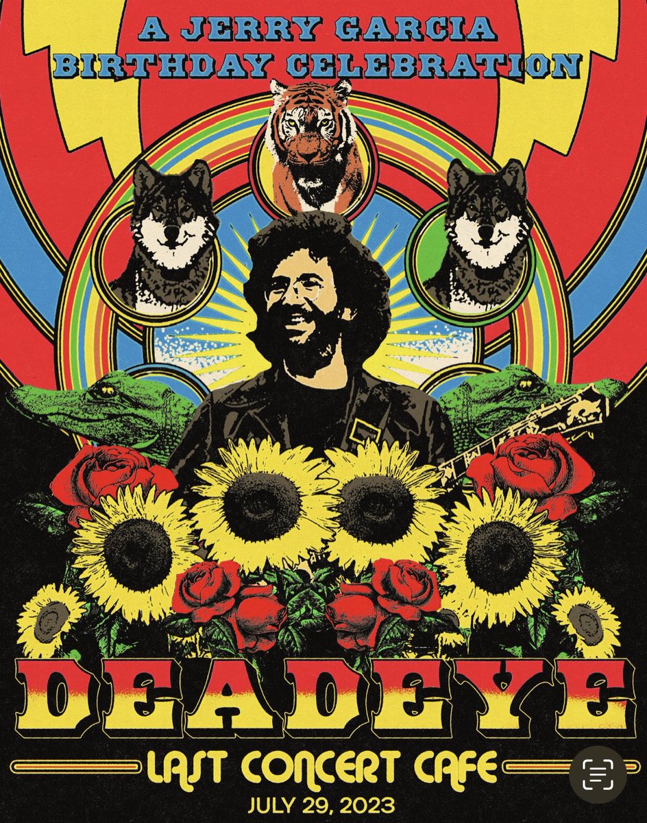 Houston! We’ll be celebrating the life and music of <a href="/jerrygarcia/">Jerry Garcia</a> at <a href="/LastConcertCafe/">Last Concert Cafe</a> this Saturday! 
Three sets - (1 acoustic, 2 electric)
Join the party!