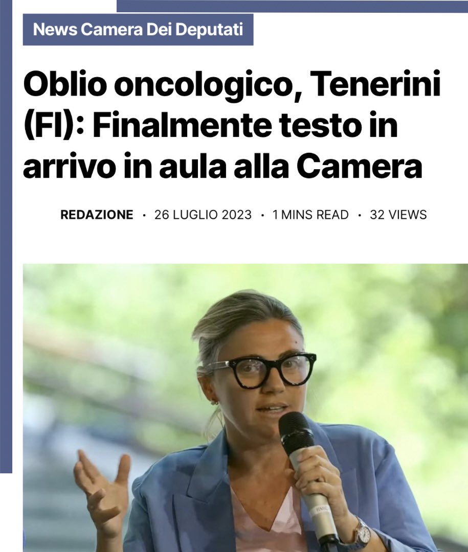 “Oggi in Italia i guariti da #tumore sono circa 1milione e si trovano ancora a vivere #discriminazioni nell'accesso ad alcuni servizi, come la richiesta di #mutui e #prestiti, la stipulazione di #assicurazioni e l'#adozione di figli
Tra poco non sarà più così” #patriziamarrocco