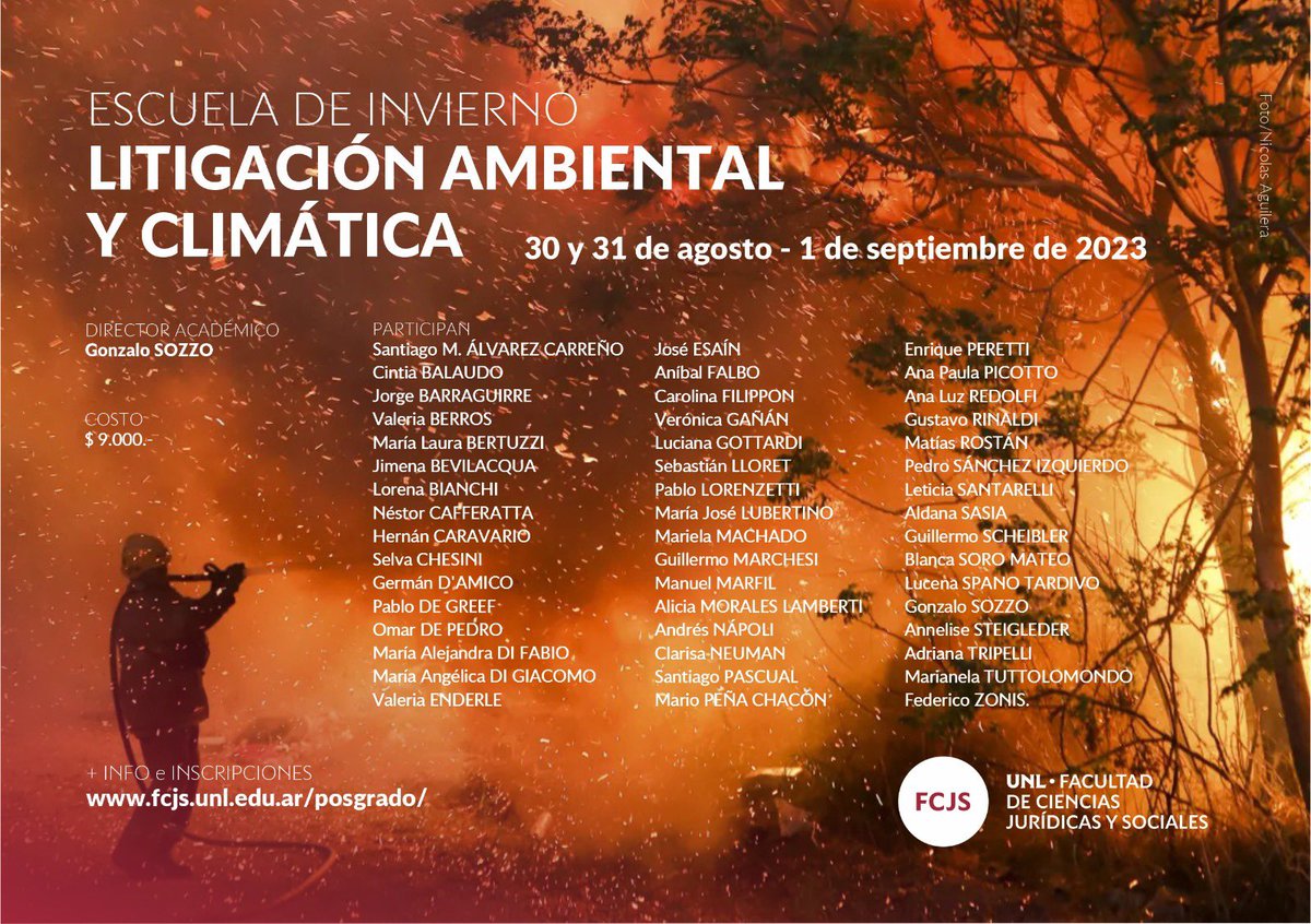 Lubertino's tweet photo. #Edicion2023 ➡ Escuela de Invierno de Litigación Ambiental y Climática

▪ La actividad es arancelada y requiere inscripción previa.

🌐 +info e inscripciones: https://t.co/LKcF2FFjEz https://t.co/9rQwosbZg0