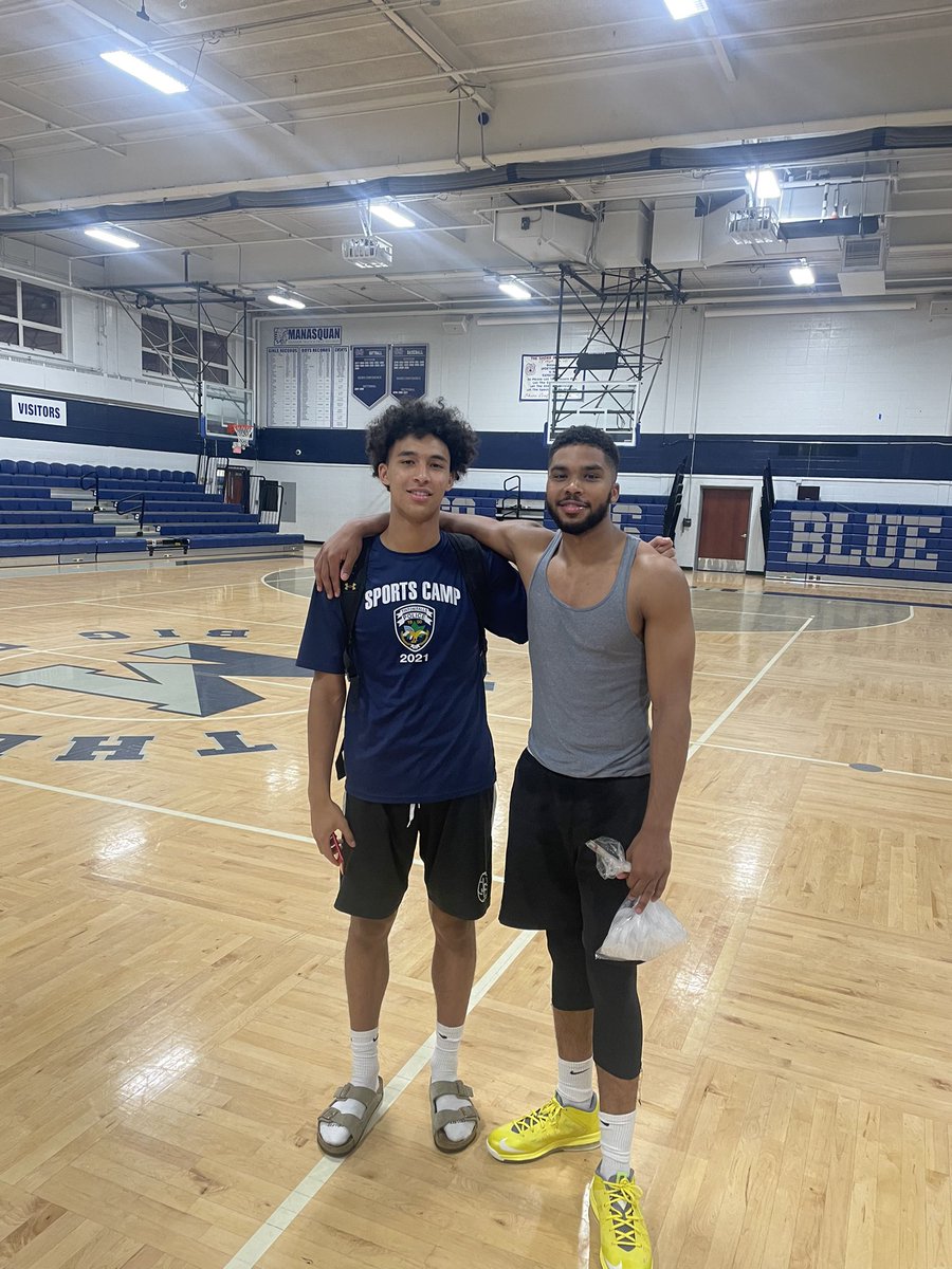 pretty cool moment for our program last night, Ranney Senior Guard @drewbuck1523 played with two of the greatest #ForceAlum @SilkySa2 (c/o 2016) & @BallIsLifeJ13 (c/o 2018) on Sea View Auto in the @JSBLhoops! #theforceway