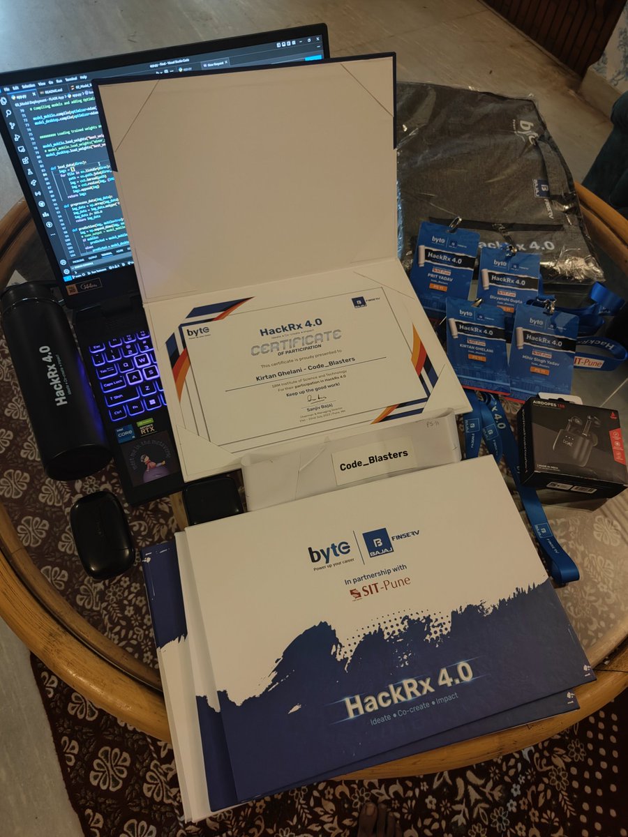 kirtan_ghelani's tweet photo. So, our team Code_Blasters emerged as one of the top 36 teams from all over India.
It was Gen A.I. based hackathon "HackRx" by @Bajaj_Finserv.
Spl. Thanks: @YashMis11151198, @_divyanshi_dg, @MihirSinghYadav & @Prit_33 for successfully achieving solution.
#hackrx #BajajFinance https://t.co/GBbMDAAQJr
