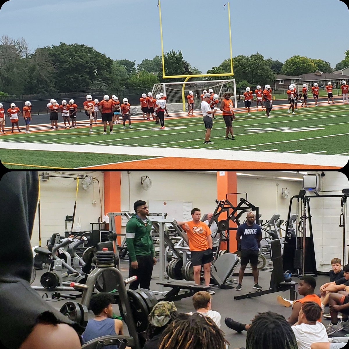Shepardfootball's tweet photo. Camp 2023 ends &amp; what a time it was. From former Astro @HoodieHightower returning, to work with other programs, a youth camp, WIU team camp &amp; closing with a cookout, progress was made while fun was had.   30 days to kickoff 🚀🏈 #BeDifferent https://t.co/6SYp6egRBu